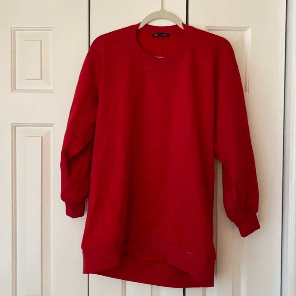 Red Zara sweatshirt
